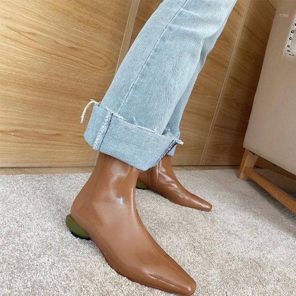 2020 new winter boots women's shoes patent leather modern med strange heel zipper office lady dress daily wear ankle boots femme1, Black
2020 new winter boots women's shoes patent leather modern med strange heel zipper office lady dress daily wear ankle boots femme1, Black