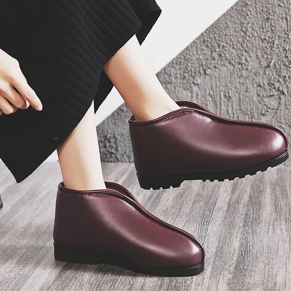 women's boots luxury pu leather boots warm winter women size 35-44 ankle female shoes non-slip rubber, Black
women's boots luxury pu leather boots warm winter women size 35-44 ankle female shoes non-slip rubber, Black