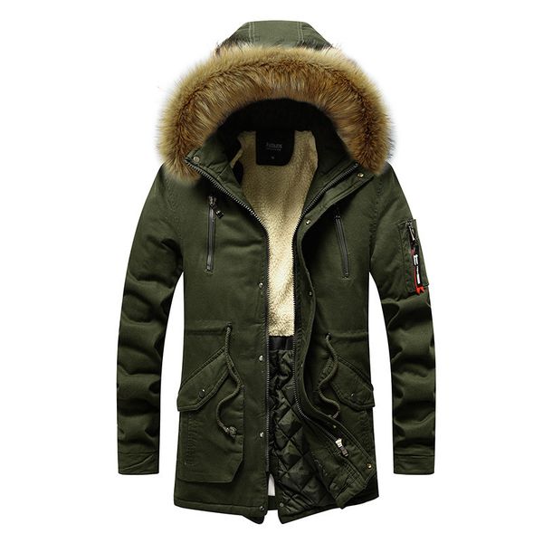men's winter parkas fur collar long jacket thick winter outdoor jacket mens warm cotton coat hooded windproof outwear jacket 201204, Black
men's winter parkas fur collar long jacket thick winter outdoor jacket mens warm cotton coat hooded windproof outwear jacket 201204, Black