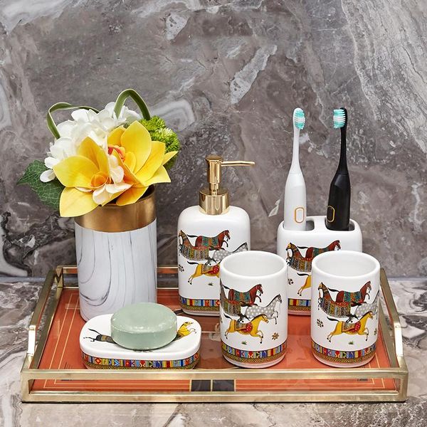nordic ceramic five-piece set bathroom shower accessory set washing tools soap dispenser couple gargle cup toothbrush holder
nordic ceramic five-piece set bathroom shower accessory set washing tools soap dispenser couple gargle cup toothbrush holder