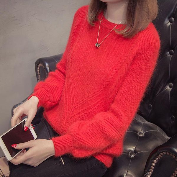 women's sweaters autumn winter 2021 women o neck long sleeve pullovers knitwear outerwear korean loose female warm jumper, White;black
women's sweaters autumn winter 2021 women o neck long sleeve pullovers knitwear outerwear korean loose female warm jumper, White;black