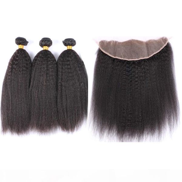 virgin brazilian yaki straight hair bundles with 13*4 lace frontal kinky straight virgin hair bundles extensions, Black
virgin brazilian yaki straight hair bundles with 13*4 lace frontal kinky straight virgin hair bundles extensions, Black