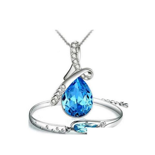 18k white gold plated austrian crystal angel's tears necklace bracelet jewelry sets sfor women wedding jewelry vraxc, Slivery;golden
18k white gold plated austrian crystal angel's tears necklace bracelet jewelry sets sfor women wedding jewelry vraxc, Slivery;golden
