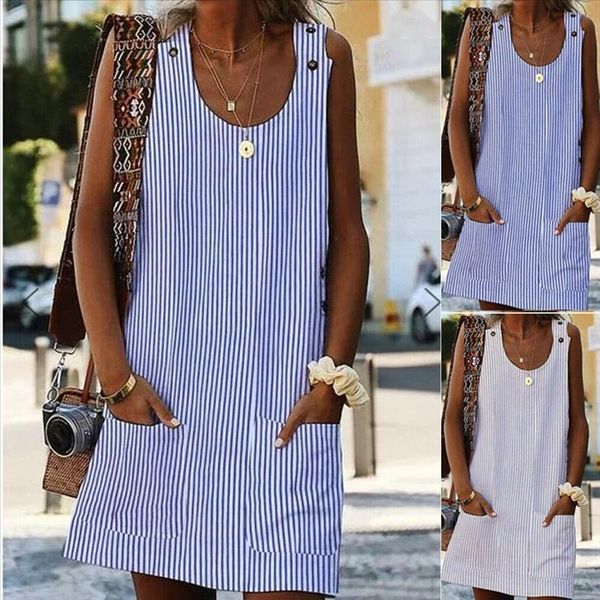 2021 new dress women sleeveless summer boho stripe beach sleeveless pockets casual loose mini beach dress, Black;gray
2021 new dress women sleeveless summer boho stripe beach sleeveless pockets casual loose mini beach dress, Black;gray