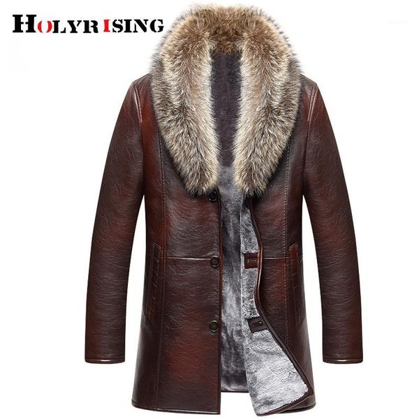 holyrising real animal fur collar men leather coat artificial leather coat warm thickening men's fur 19001-51, Black
holyrising real animal fur collar men leather coat artificial leather coat warm thickening men's fur 19001-51, Black