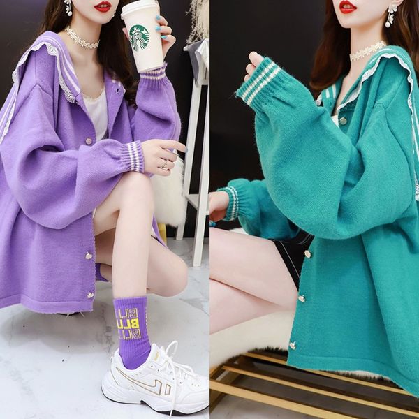 dcsyk korean autumn sweater cardigan sweatercoat sweaterwomen 2020 new navy loose early collar lazy style knitted coat oerhk, White;black
dcsyk korean autumn sweater cardigan sweatercoat sweaterwomen 2020 new navy loose early collar lazy style knitted coat oerhk, White;black