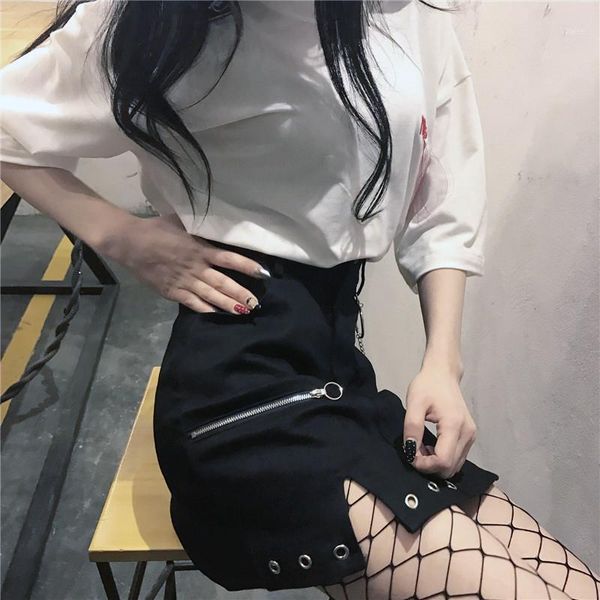 summer skirt women vintage split ring skirt harajuku chain loose high waist a-line college style mini1, Black
summer skirt women vintage split ring skirt harajuku chain loose high waist a-line college style mini1, Black