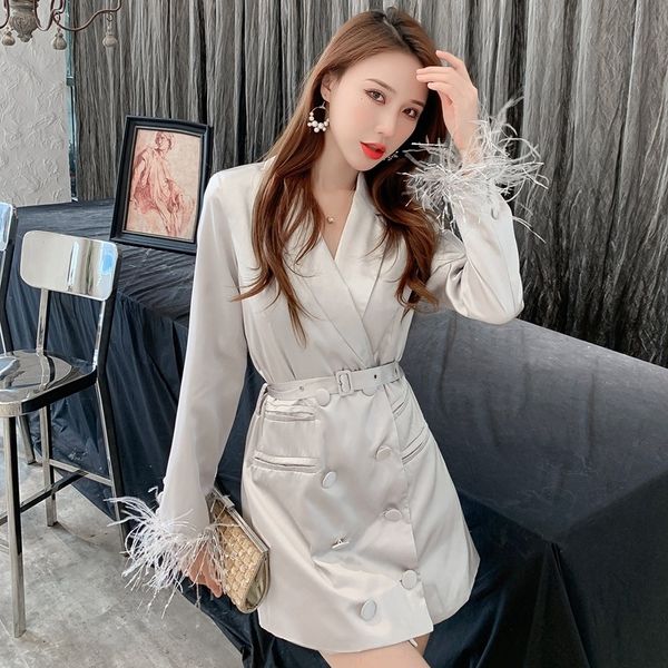 dbdcr 2020 autumn coat fashion suit collar silver new grey coatblack ostrich hair cuff satin sheen suit coat oh1mg, Black;gray
dbdcr 2020 autumn coat fashion suit collar silver new grey coatblack ostrich hair cuff satin sheen suit coat oh1mg, Black;gray
