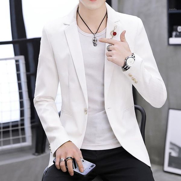 2020 men leisure fashion seasons white striped suit young cultivate one's morality single suit1, White;black
2020 men leisure fashion seasons white striped suit young cultivate one's morality single suit1, White;black
