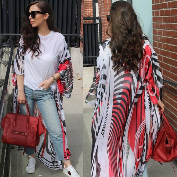 2019 new style fashion women summer beach lace floral cardigan kimono loose chiffon long print blouse1, White
2019 new style fashion women summer beach lace floral cardigan kimono loose chiffon long print blouse1, White