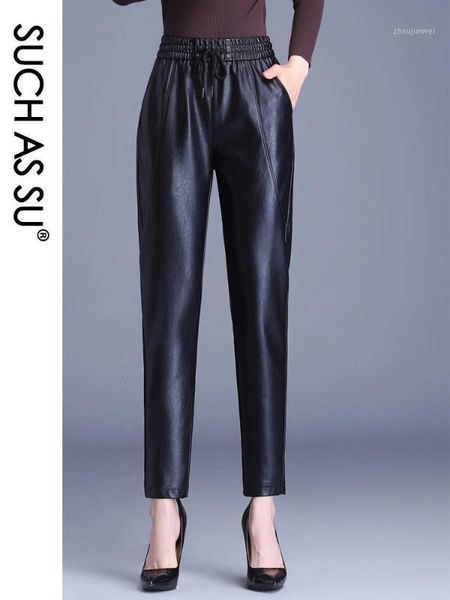 women pu leather pants fashion drawstring tie ankle trousers elastic waist pants pockets black -5xl plus size streetwear1, Black;white
women pu leather pants fashion drawstring tie ankle trousers elastic waist pants pockets black -5xl plus size streetwear1, Black;white