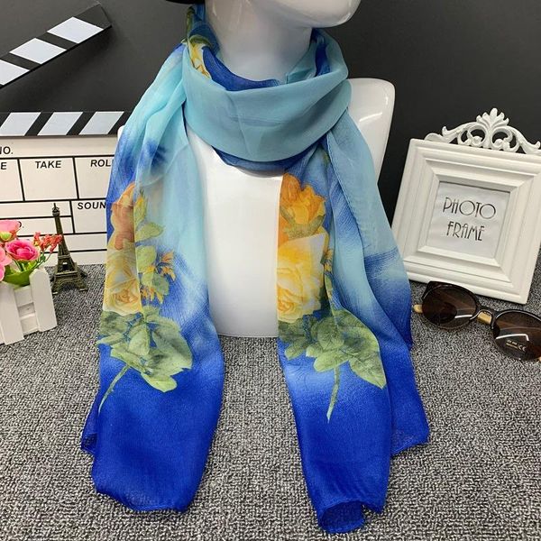 women chiffon scarfs printed flowers soft silk viscose spring scarves 50x160cm long scarf shawl, Blue;gray
women chiffon scarfs printed flowers soft silk viscose spring scarves 50x160cm long scarf shawl, Blue;gray