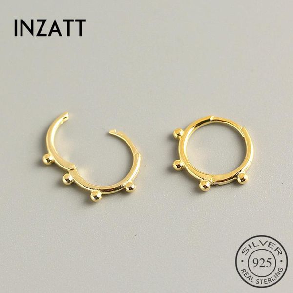 hoop & huggie inzareal 925 sterling silver bead round earrings for fashion women rock geometric fine jewelry 18k gold accessories gift, Golden;silver
hoop & huggie inzareal 925 sterling silver bead round earrings for fashion women rock geometric fine jewelry 18k gold accessories gift, Golden;silver
