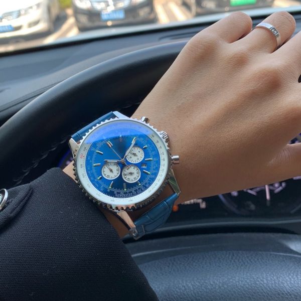 new luxury man b01 watches 43mm leather steel belt quartz mechanical movement full navitimer working watch designer wristwatch tort#, Slivery;brown
new luxury man b01 watches 43mm leather steel belt quartz mechanical movement full navitimer working watch designer wristwatch tort#, Slivery;brown