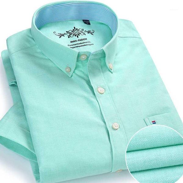 men's regular-fit short sleeve solid oxford shirts patch single chest pocket breath comfortable quality button-down dress shirt1, White;black
men's regular-fit short sleeve solid oxford shirts patch single chest pocket breath comfortable quality button-down dress shirt1, White;black