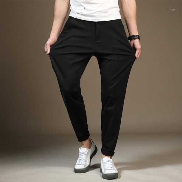 cotton casual pants for men1, Black