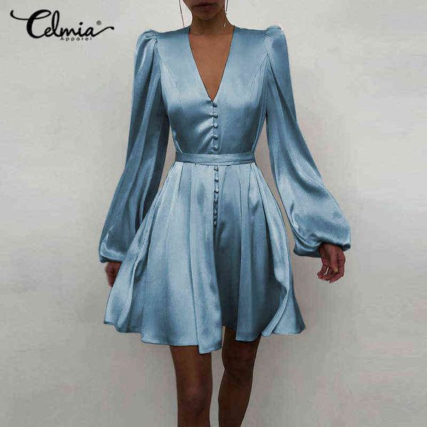 celmia elegant satin party dress women high waist long sleeve mini sundress v-neck bandage solid celebrity vestidos robe y220214, Black;gray
celmia elegant satin party dress women high waist long sleeve mini sundress v-neck bandage solid celebrity vestidos robe y220214, Black;gray