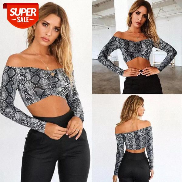 new elegant ladies casual soft long sleeve snake skin t shirts women fashion off shoulder slim bodycon crop #c02q, White
new elegant ladies casual soft long sleeve snake skin t shirts women fashion off shoulder slim bodycon crop #c02q, White