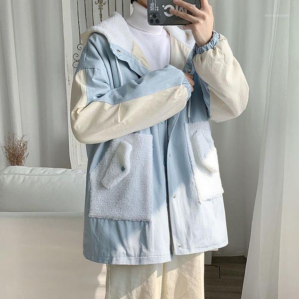 men's down & parkas winter thick lamb fur jacket men's warm fashion casual hooded coat men wild loose korean short mens clothes m-, Black
men's down & parkas winter thick lamb fur jacket men's warm fashion casual hooded coat men wild loose korean short mens clothes m-, Black