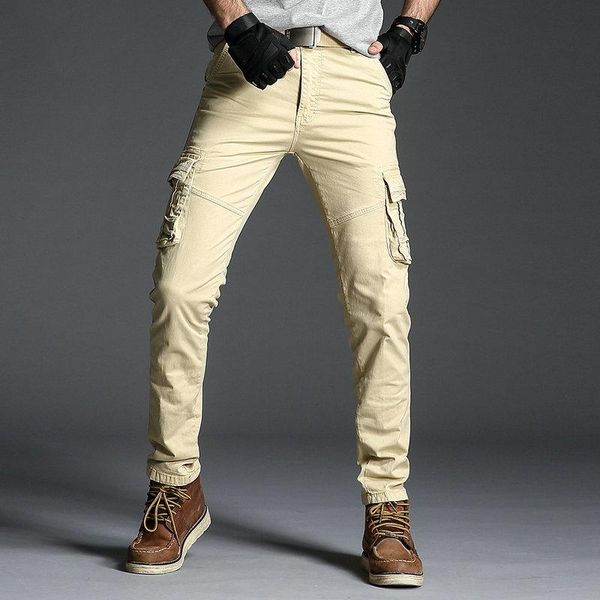 men's pants nice men cargo pant casual multi-pocket overall male solid fashion cotton trousers army joggers, Black
men's pants nice men cargo pant casual multi-pocket overall male solid fashion cotton trousers army joggers, Black