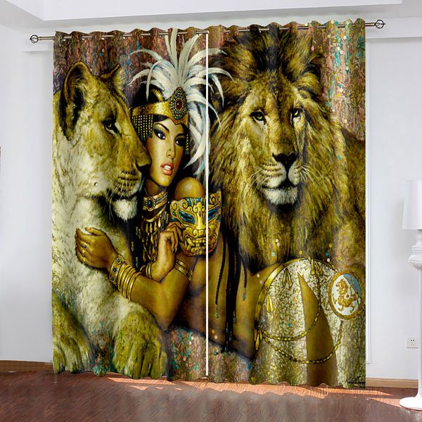 custom beautiful p fashion customized 3d curtains yellow lion curtains personality curtains
custom beautiful p fashion customized 3d curtains yellow lion curtains personality curtains
