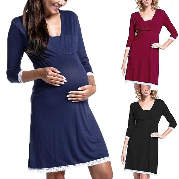 maternity dresses ladies midi nursing dress pregnant women's soft and comfortable autumn spring pregnancy women clothes robe d30, White
maternity dresses ladies midi nursing dress pregnant women's soft and comfortable autumn spring pregnancy women clothes robe d30, White