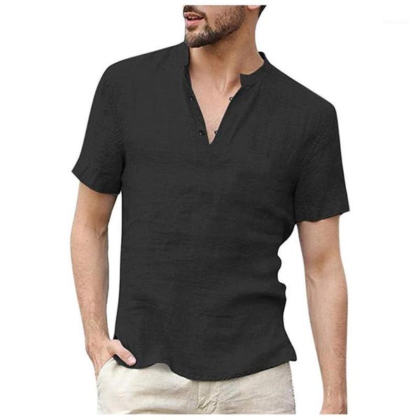 summer shirts men stand collar short sleeve linen shirts men cotton tee pullover cool breathable casual beach hombre 20201, White;black
summer shirts men stand collar short sleeve linen shirts men cotton tee pullover cool breathable casual beach hombre 20201, White;black