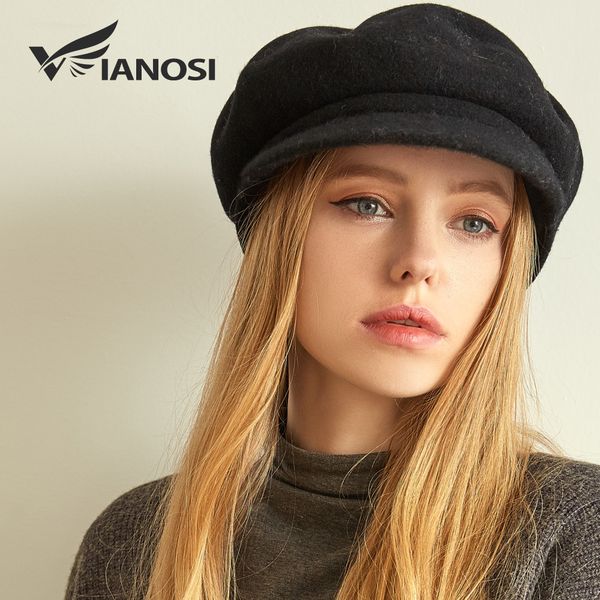 vianosi new fashion beret hat women wool winter rhinestone caps female solid color thick warm gorros 201012, Blue;gray
vianosi new fashion beret hat women wool winter rhinestone caps female solid color thick warm gorros 201012, Blue;gray