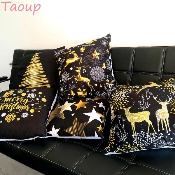 taoup gold black snowflake merry pillowcase home decor for christmas ornaments xmas noel santa claus
taoup gold black snowflake merry pillowcase home decor for christmas ornaments xmas noel santa claus