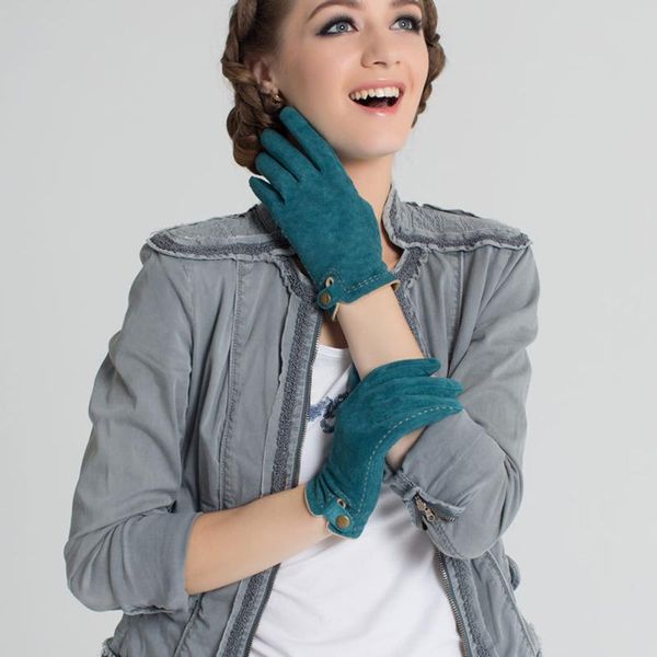 women' autumn and winter warm gloves hand thread pigskin suede leather gloves a2010-5, Blue;gray
women' autumn and winter warm gloves hand thread pigskin suede leather gloves a2010-5, Blue;gray