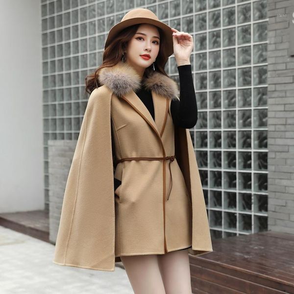 new wool coat with cloak women fashion suits sleeveless elgance ladies with pu sashes adjustable waist1, Black
new wool coat with cloak women fashion suits sleeveless elgance ladies with pu sashes adjustable waist1, Black