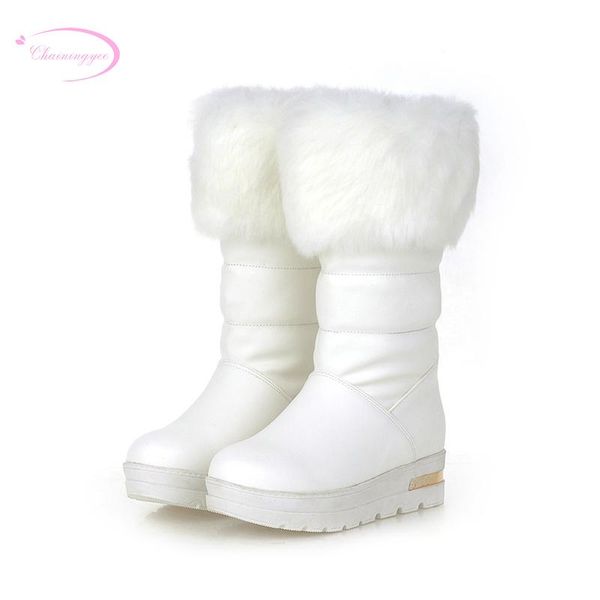 chainingyee sweet style warm winter knee high boots fashion metal decoration platform med with increasing women's snow boots, Black
chainingyee sweet style warm winter knee high boots fashion metal decoration platform med with increasing women's snow boots, Black