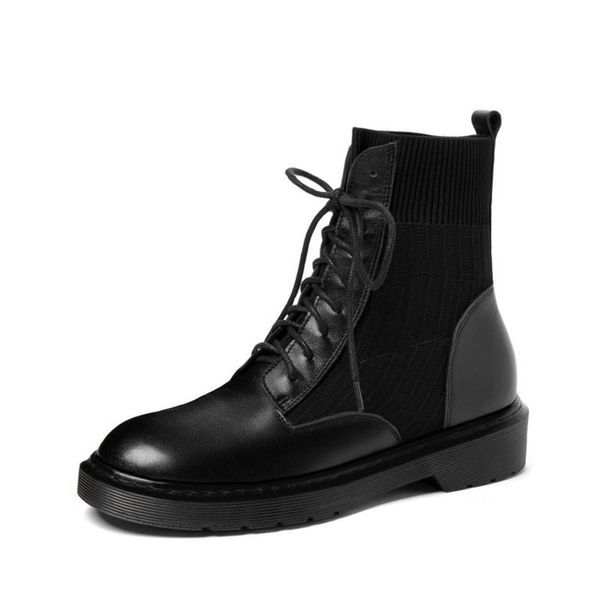 boots autumn women shoes woman fashion round pu ankle winter elastic lace up comfortable b-73, Black
boots autumn women shoes woman fashion round pu ankle winter elastic lace up comfortable b-73, Black