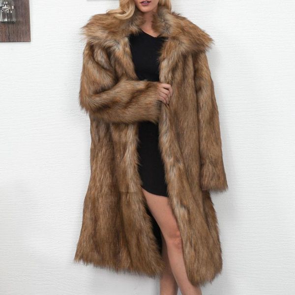 trodeam 2021 winter new long faux fur coats for women luxury outwear female warm faux fur coat plus size overcoats, Black
trodeam 2021 winter new long faux fur coats for women luxury outwear female warm faux fur coat plus size overcoats, Black