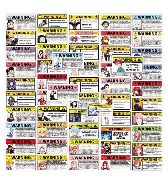 pack of 50pcs wholesale mixed anime warning signs stickers for luggage skateboard notebook water bottle phone car decals kids gifts
pack of 50pcs wholesale mixed anime warning signs stickers for luggage skateboard notebook water bottle phone car decals kids gifts