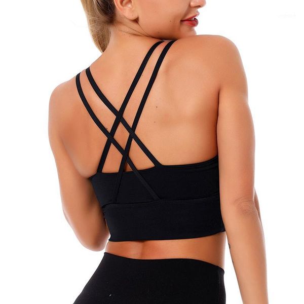 gym clothing cross back women push up bra padded sports running shockproof yoga fitness backless breathable active wear1, White;black
gym clothing cross back women push up bra padded sports running shockproof yoga fitness backless breathable active wear1, White;black