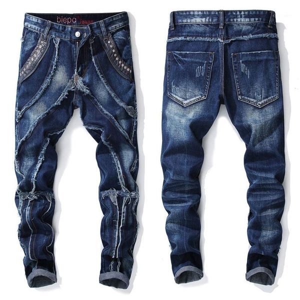 men's jeans biepa fashion hi street ripped pants slim fit straight distressed denim trousers patchwork jean joggers washed blue1, Blue
men's jeans biepa fashion hi street ripped pants slim fit straight distressed denim trousers patchwork jean joggers washed blue1, Blue