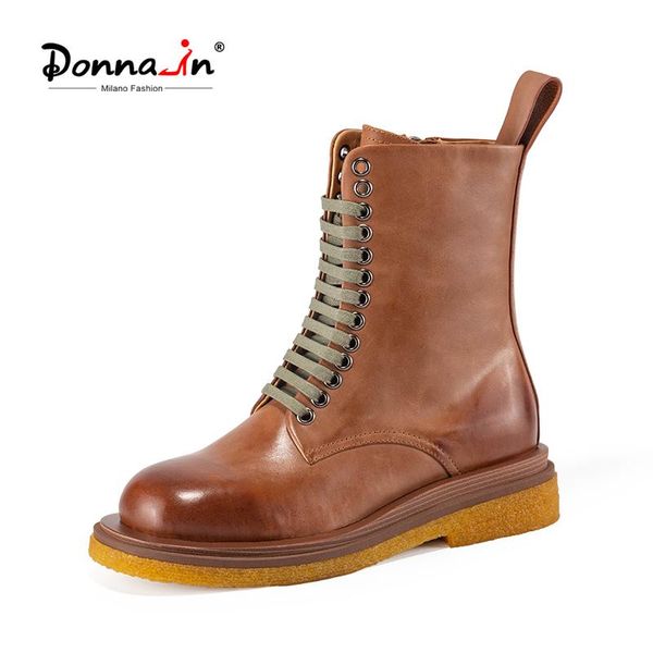 donna-in 2020 new style mid-tube designer winter women's boots flat heel leather breathable lace up mid-tube women boot fashions, Black
donna-in 2020 new style mid-tube designer winter women's boots flat heel leather breathable lace up mid-tube women boot fashions, Black
