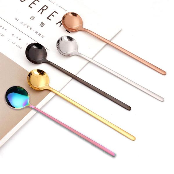 spoons 5 colors long handled stainless steel coffee stirring dessert spoon ice cream for picnic gift cutlery tool
spoons 5 colors long handled stainless steel coffee stirring dessert spoon ice cream for picnic gift cutlery tool
