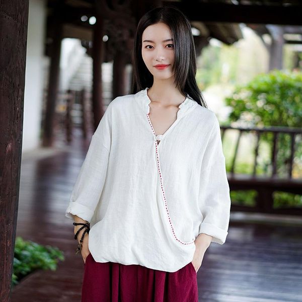 women's blouses & shirts aransue 2021 spring cotton and linen women long sleeve shirt national style vintage blouse ,yjky320, White
women's blouses & shirts aransue 2021 spring cotton and linen women long sleeve shirt national style vintage blouse ,yjky320, White