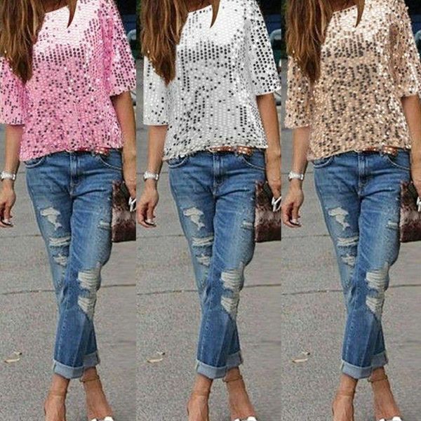 2021 new women tee shirts off shoulder slim loose shirt glistening sequin t-shirt boutique1, White
2021 new women tee shirts off shoulder slim loose shirt glistening sequin t-shirt boutique1, White