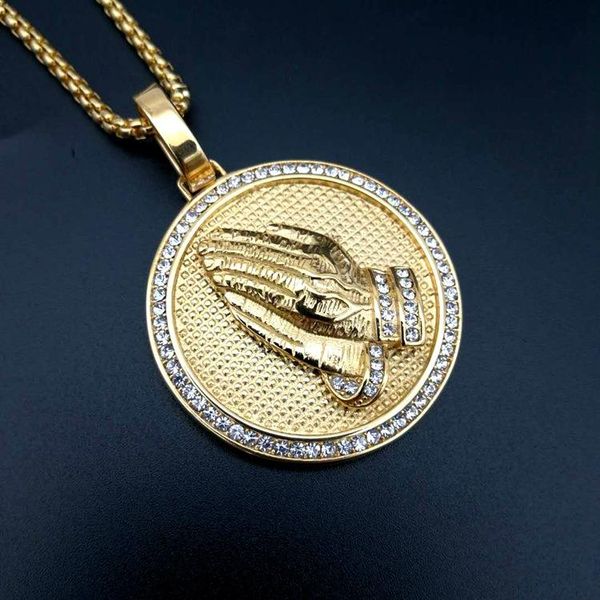 pendant necklaces arrival 316l stainless steel zircon praying hands hiphop bling necklace mens gold color religious jewelry iced out prayer, Silver
pendant necklaces arrival 316l stainless steel zircon praying hands hiphop bling necklace mens gold color religious jewelry iced out prayer, Silver
