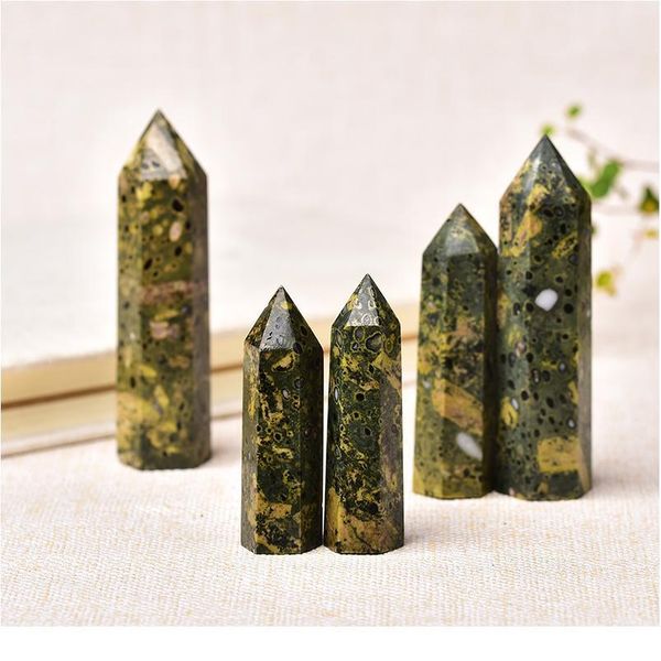 1pc natural crystal point fireworks stone healing obelisk quartz wand beautiful ornament for home decor energy stone to qylnmc, Black
1pc natural crystal point fireworks stone healing obelisk quartz wand beautiful ornament for home decor energy stone to qylnmc, Black
