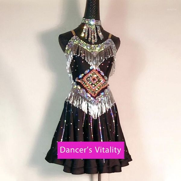 latin dance new high-end children's temperament dress clothing female profession competition diamond skirts1, Black;red
latin dance new high-end children's temperament dress clothing female profession competition diamond skirts1, Black;red