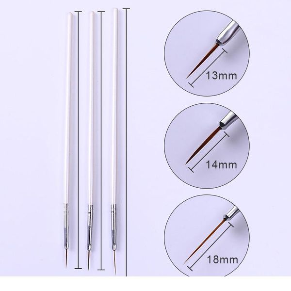 3pcs/set nail art liner painting pen 3d tips diy acrylic uv gel brushes drawing kit flower line grid french des bbygdk
3pcs/set nail art liner painting pen 3d tips diy acrylic uv gel brushes drawing kit flower line grid french des bbygdk