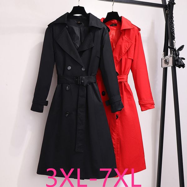2019 autumn winter plus size coat for women large casual loose dust long coats trench with belt red black 3xl 4xl 5xl 6xl 7xl 1031, Tan;black
2019 autumn winter plus size coat for women large casual loose dust long coats trench with belt red black 3xl 4xl 5xl 6xl 7xl 1031, Tan;black
