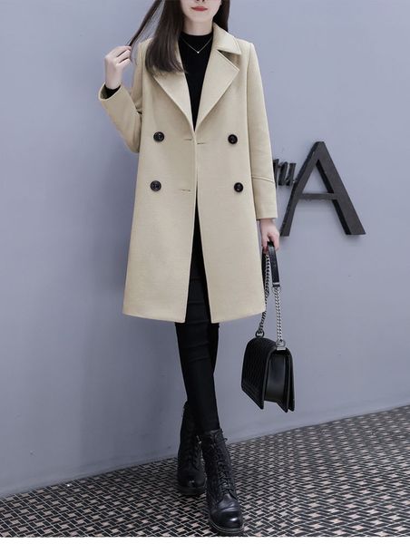 2021 new womens double breated button lapel neck coats jacket outerwear fashion soft long wool blend peacoat xrdv, Black
2021 new womens double breated button lapel neck coats jacket outerwear fashion soft long wool blend peacoat xrdv, Black