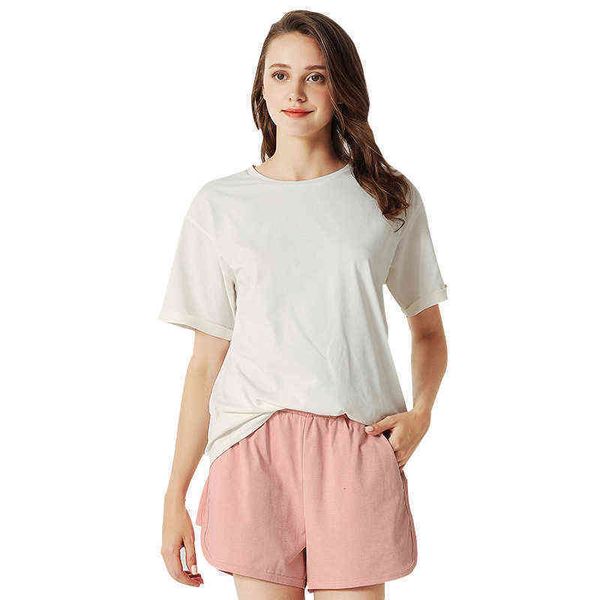 spring ovizz 2021 and summer women's t-shirt loose round neck casual short sleeve bottom shirt sorona, White
spring ovizz 2021 and summer women's t-shirt loose round neck casual short sleeve bottom shirt sorona, White
