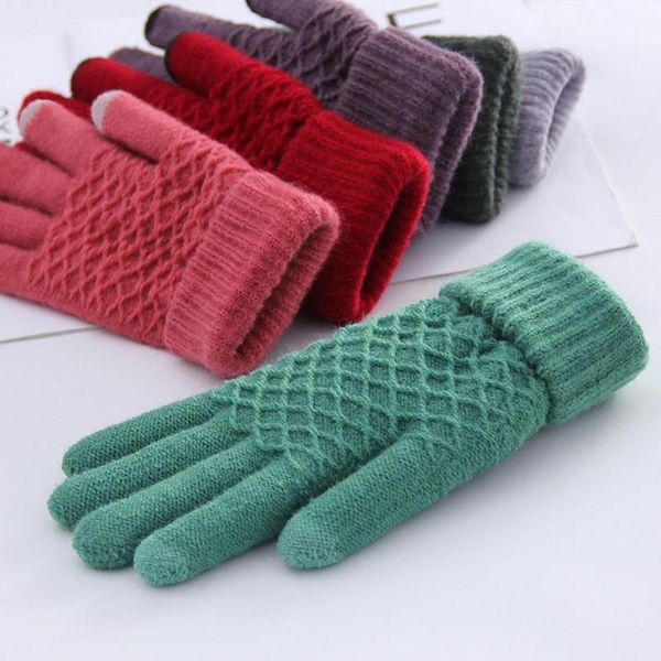 five fingers gloves winter thick warm women knitted full finger touch screen students mittens guantes female crochet luvas thicken, Blue;gray
five fingers gloves winter thick warm women knitted full finger touch screen students mittens guantes female crochet luvas thicken, Blue;gray