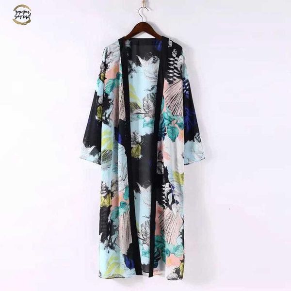 women boho floral printed long blouse loose shawl kimono cardigan boho beach cover up shirt outwear, White
women boho floral printed long blouse loose shawl kimono cardigan boho beach cover up shirt outwear, White